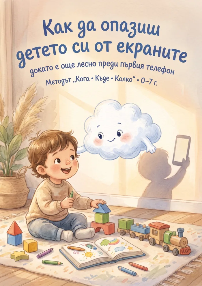 Корицата на наръчника „Как да опазиш детето си от екраните“